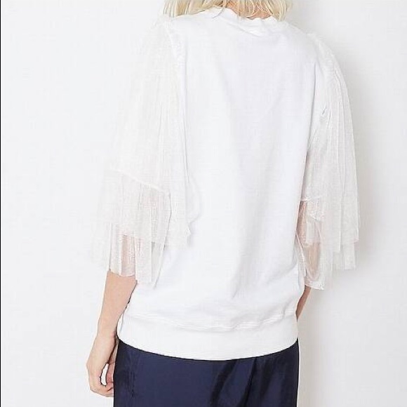Tulle Sleeve Sweatshirt